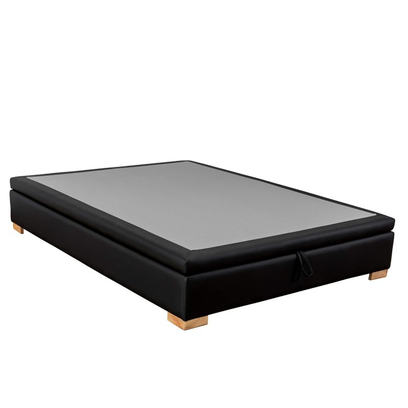 base-cama-baul-tipo-cuero-negro-patas-madera-lat